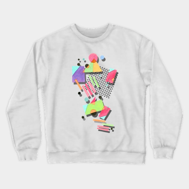 Retro 80s Geometric Crewneck Sweatshirt by PatriciaSheaArt